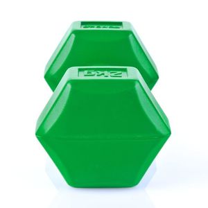 <span class=keywords><strong>Haltère</strong></span> <span class=keywords><strong>en</strong></span> <span class=keywords><strong>plastique</strong></span> hexagonal rempli de sable et de ciment - Product Image 3