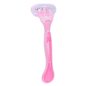 โรงงานเพิร์ลแม็กซ์ มีดโกนคุณภาพดี ด้ามยาว 3 ใบมีด สำหรับผู้หญิง ใบมีดคมกริบ มีดโกนสำหรับสุภาพสตรี อเนกประสงค์ พกพาสะดวก - Product Image 1