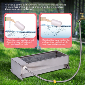 Réservoir d'<span class=keywords><strong>eau</strong></span> automatique en acier inoxydable de grande capacité pour <span class=keywords><strong>animaux</strong></span>, bovins, moutons, chevaux, avec flotteur. - Product Image 4