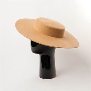 X1239 Chapeaux en laine unisexes pour adultes, style rétro, à calotte plate, à large bord, respirants, décontractés, pour l'extérieur, type casquette jazz - Product Image 5