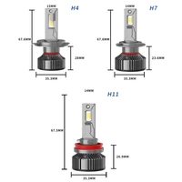 Automobile 75W Lumen élevé Led H1 H4 H7 H8 H11 9005 9006 9012 Phares à LED de voiture Autres accessoires d'éclairage de voiture