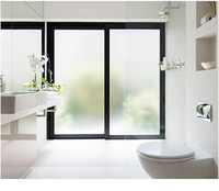 Meistverkaufte Badezimmer Büro Selbstklebende Wasserdichte PVC-Folie Privatsphäre Glas Mattierte Dekorative Fensterfolie