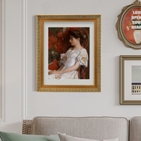 Meilleurs nouveaux produits : Cadres photo en bois naturel, style rétro américain, moulures en pin pour tableaux