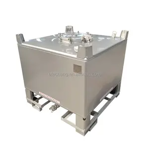 Réservoir IBC en acier inoxydable Réservoir rectangulaire diesel 1000 L Réservoir de stockage d'eau carburant