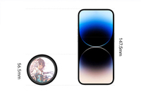 Badge numérique intelligent portable avec écran HD de 1,85 pouces, affichage de photos et GIF, contrôlé par application, pour les fans