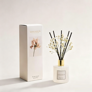 Diffuseur de roseaux en lin naturel écologique longue durée pour salon, chambre, salle de bain, buanderie, parfum coton frais - Product Image 2