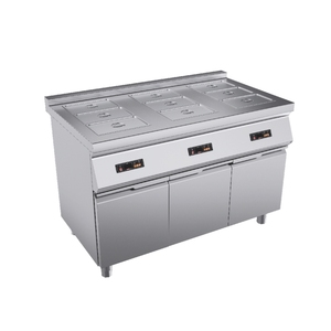 <span class=keywords><strong>Bain</strong></span>-<span class=keywords><strong>marie</strong></span> sur pied, équipement de maintien au chaud des aliments à induction, acier inoxydable, chauffe-plats humide, GN 9 bacs pour hôtel commercial, buffet - Product Image 1