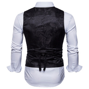 <span class=keywords><strong>Chaleco</strong></span> Steampunk Dorado para <span class=keywords><strong>Hombre</strong></span>, <span class=keywords><strong>Traje</strong></span>, <span class=keywords><strong>Chaleco</strong></span> sin Mangas, Corte Ajustado, Paisley Floral, Chalecos de Vestir para <span class=keywords><strong>Hombre</strong></span>, Doble Botonadura - Product Image 4