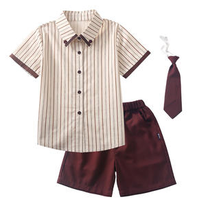Benutzer definierte Stoff Polyester Summer <span class=keywords><strong>School</strong></span> Uniform Set Günstige Grundschule Kindergarten Schuluniform Großhandel - Product Image 2