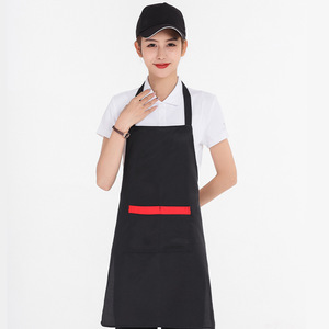 Tablier vert en polyester avec poche pour restaurant, bar, vêtements de travail, uniforme pour femmes - Product Image 4