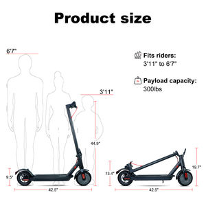 Monopattino Elettrico Pieghevole da 8.5 Pollici a <span class=keywords><strong>2</strong></span> Ruote, Magazzini UE US CA, Batteria 36V 10Ah Lunga Autonomia con App - Product Image 2
