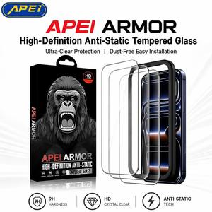 2 Pack Antiscratch Dust Free Easy Installation KIT 9H Clear Tempered Glass Screen Protector for <strong>iPhone</strong> 16 17 18 PRO MAX 15 14 - Product Image 2