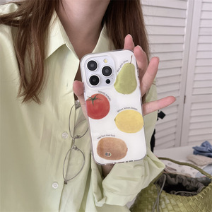 เคสโทรศัพท์สองชั้นลายผลไม้สดชื่นฤดูร้อน สำหรับ iPhone 17 Pro Max 16 15 14 13 สำหรับผู้หญิง - Product Image 4