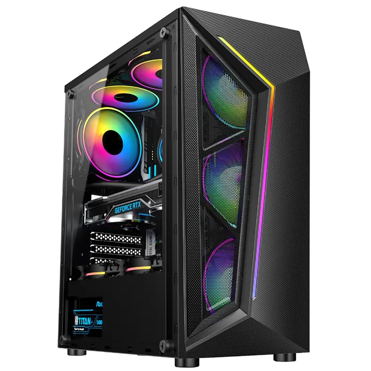 2023 Latest Tower Atx Case Desktop Gabinete Gamer Gaming Pc Cabinet Aluminum Itx Computer Case for pc