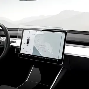 하이 퀄리티 Tesla 모델 3 모델 Y 강화 유리 화면 보호기 9H 자동차 내비게이션 보호기 유리 고화질