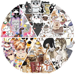 HOYO 300 autocollants chatons, autocollants vinyle imperméables pour chats, chatons, tomcats, tom queens, pour skateboard, valises, guitare - Product Image 1