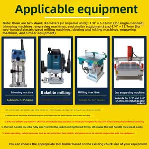 Oferta Especial: Fresa de Carburo de Doble Filo Recta de 2 Flautas con Vástago de 6mm (1/4") y Longitud de Trabajo de 38mm, con Doble Rodamiento RTS, Directo de Fábrica - Product Image 5