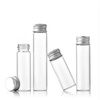 Récipients hermétiques de cylindre de bouteille de capsules de stockage de flacons en verre de Borosilicate d'usine avec les couvercles en aluminium de vis