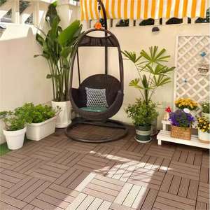 Factory Supply WPC Interlocking DIY WPC Composite Decking Tiles Anti-Slip Waterproof Interlocking Decking Tiles - Product Image 6
