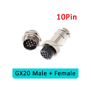 Werks großhandel CE RoHS GX20 Circular Aviation Quick Wire Panel-Anschluss 10-poliger GX20-Stecker Buchse Butt Socket Plug Adapter - Product Image 2