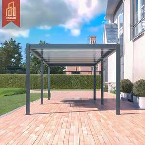 Pergola en aluminium personnalisable 5X10 10X4 Décoration de jardin extérieur Patio <span class=keywords><strong>Meilleurs</strong></span> designs de pergola - Product Image 1