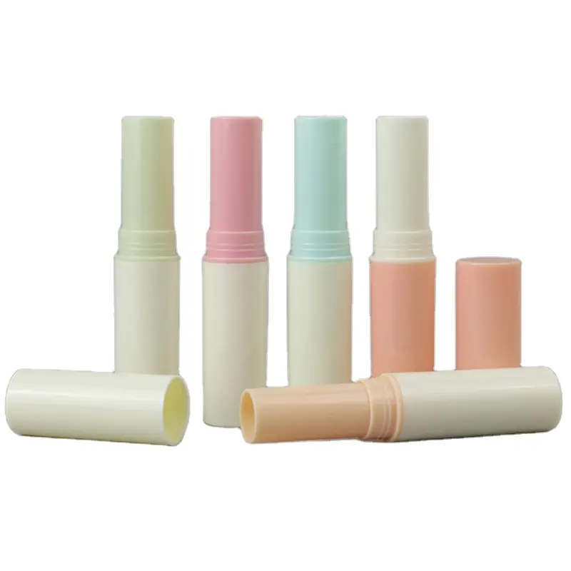 Low Moq Groothandel Make-Up Diy Tools Wit Roze Paarse Kleur Plastic Lege 4Ml Cosmetische Verpakking Tubes Slanke Lippenstift Tube