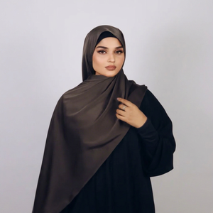 Custom Satin Plain Hijab Scarf <b>Silk</b> Feel <b>Head</b> <b>Wrap</b> Shawl Private Label OEM ODM Textile Manufacturer - Product Image 1
