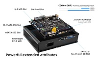 Mini-ordinateur industriel Hystou, 6 ports COM, double LAN Gigabit Ethernet, affichage 4K Ultra, 64 Go DDR4, PC sans ventilateur, Windows 11, SSD+HDD, Nouveau