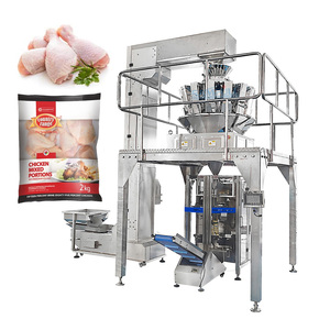 Otomatik vffs <span class=keywords><strong>multihead</strong></span> kantarı tavuk kanat paketleme makinesi stanpouch kılıfı dondurulmuş gıda tavuk bacağı paketleme makinesi - Product Image 1