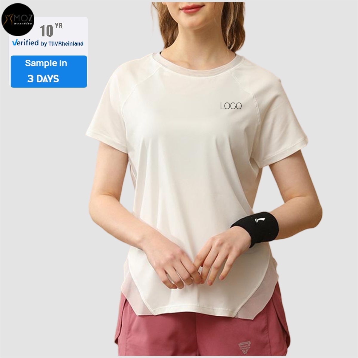 Women's Lightweight Mesh Yoga Top-Breathable Quick-Dry Four-Way Stretch Running T-Shirt Plus Size Workouts Wholesale Custom Logo
