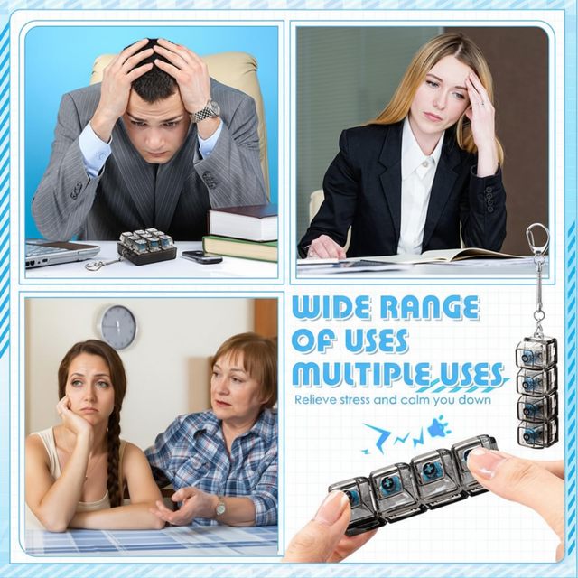Three-key Press Stress Relief Toy Transparent PC Material Switch Tester Mechanical Switch Lighting Key High Quality