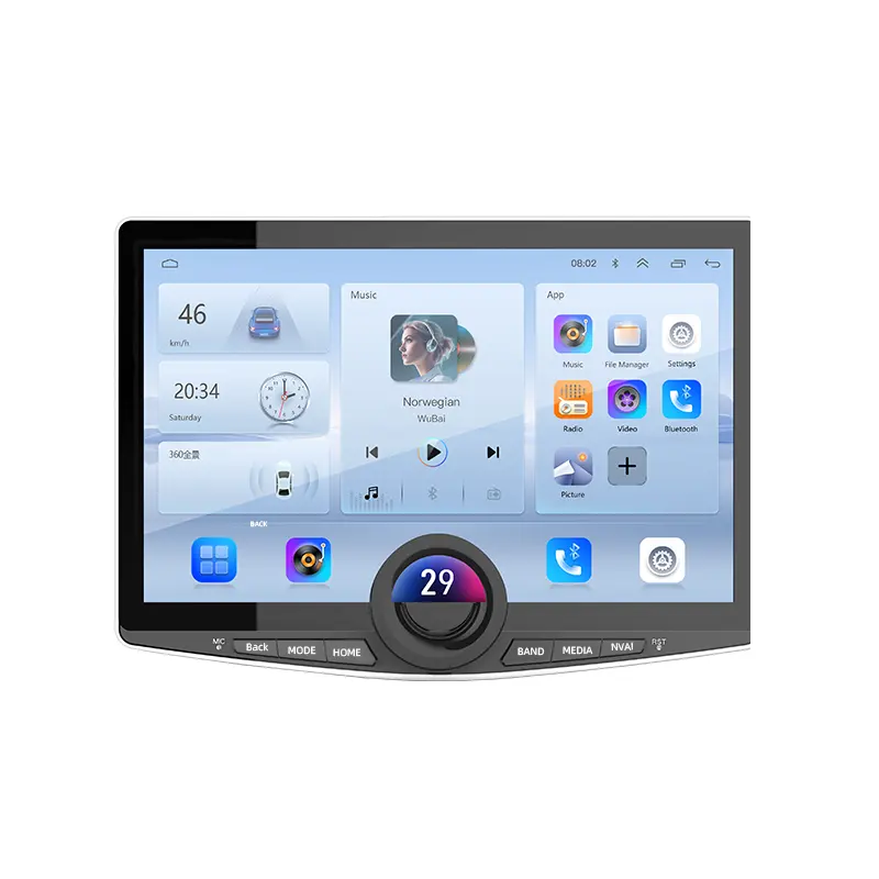2K 11.88 inch màn hình cảm ứng Android Stereo DVD Player 4 + 64GB đa phương tiện Player phổ GPS Carplay Android đài phát thanh xe
