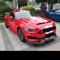 LANGyu 15-17 Pièces de modification de véhicule, capot moteur en fibre de carbone pour Ford Mustang, type Cevini, capot moteur modifié