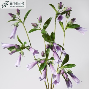 Bellflower artificiale di seta lunga a mano impermeabile per la decorazione della casa di san valentino festa evento matrimonio fai da te fiore - Product Image 2