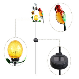 Lámpara solar para jardín con diseño de campana y girasol, lámpara LED decorativa para exteriores, resistente al agua, independiente - Product Image 5