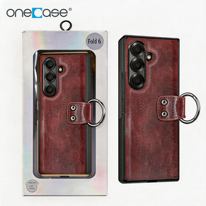 เคสโทรศัพท์แบบพับได้/พลิกได้ ดีไซน์หรูหรา ชุบเคลือบอย่างดี พร้อมวงแหวนในตัว ป้องกันหน้าจอและเลนส์ กันกระแทก  วัสดุหนัง  พร้อมขาตั้ง  และช่องใส่ปากกา - Product Image 1