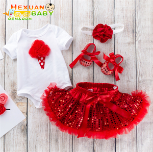 Abito Principessa Keli Bear 2024 con Pizzo Floreale per Neonati, Nuovo Design, Abbigliamento Estivo per Bambine, Manica Corta in Cotone - Product Image 2