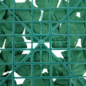 Plastic Green Artificial Fence Artificial Plant Leaf Fence