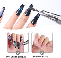 Kit de retrait rapide du vernis à ongles en gel Beautilux avec embouts en carbure de tungstène 3/32'' en acier inoxydable NDB-CONE-M pour manucure et pédicure