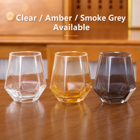 Verre à whisky géométrique moderne en forme de diamant, gobelet rotatif de luxe, verre à eau en cristal électroplaqué arc-en-ciel pour bar à domicile