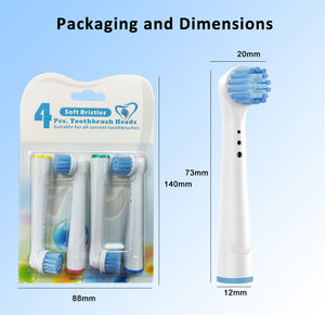 Têtes de <span class=keywords><strong>brosse</strong></span> de rechange pour le nettoyage doux des dents sensibles en nylon Dupont moyen adaptées à la tête de <span class=keywords><strong>brosse</strong></span> à dents électrique orale - Product Image 5
