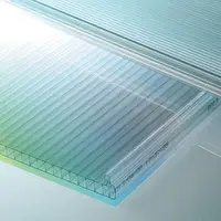 U-Lock Kunststoff mehrwandige hohle UV-beschichtete Polycarbonat-Honig platte mit Clips für Himmelbett