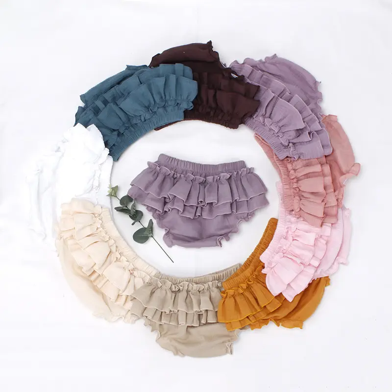 INS High Quality Cotton Baby Girl Shorts Summer baby girl Ruffle Bloomer Shorts
