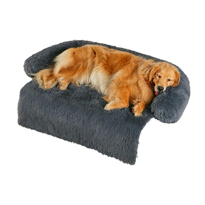 Sofa tempat tidur anjing lipat portabel, aksesori hewan peliharaan mewah mudah dibersihkan abu-abu gelap panjang <span class=keywords><strong>dropshipping</strong></span> - Product Image 6