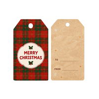 Étiquettes cadeaux de Noël en papier kraft avec zone d'écriture « À & DE » et ficelle de jute pour décorer les cadeaux de Noël