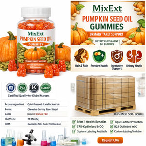 <span class=keywords><strong>Gummies</strong></span> MixExt à l'huile de graines de citrouille et au palmier nain sans sucre, antioxydant pour la croissance des cheveux, la santé de la peau et le soutien de la prostate, OEM ODM - Product Image 4