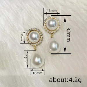 Orecchini a Goccia Stile Francese con Effetto Perla, Eleganti Gioielli Vintage Chic da Corte per Donne, per Uso Quotidiano, Feste, Abiti e Regali - Product Image 4