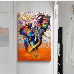 Pintura en lienzo de Elefante Africano para decoración del hogar, pintura de pared con grafiti, fotos para habitación de niños - Product Image 6