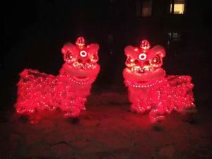 Светодиодный костюм для Лев, традиционный китайский танцевальный костюм Фошань с подсветкой - Product Image 5
