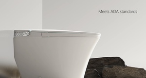 Affichage LED de la température de l'eau, réglable, économie d'énergie, chasse d'eau automatique, siège chauffant intelligent double avec sangle en S - Product Image 2